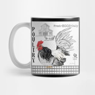 Plaid Country Rooster C Mug